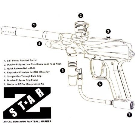 BE Z star Paintball Gun  Black