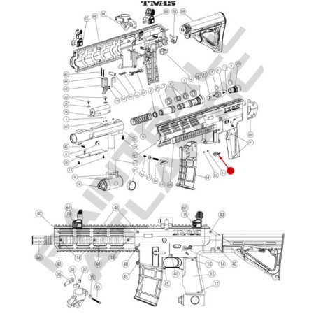 58 ARM SELECTEUR  TM15 ref 17828