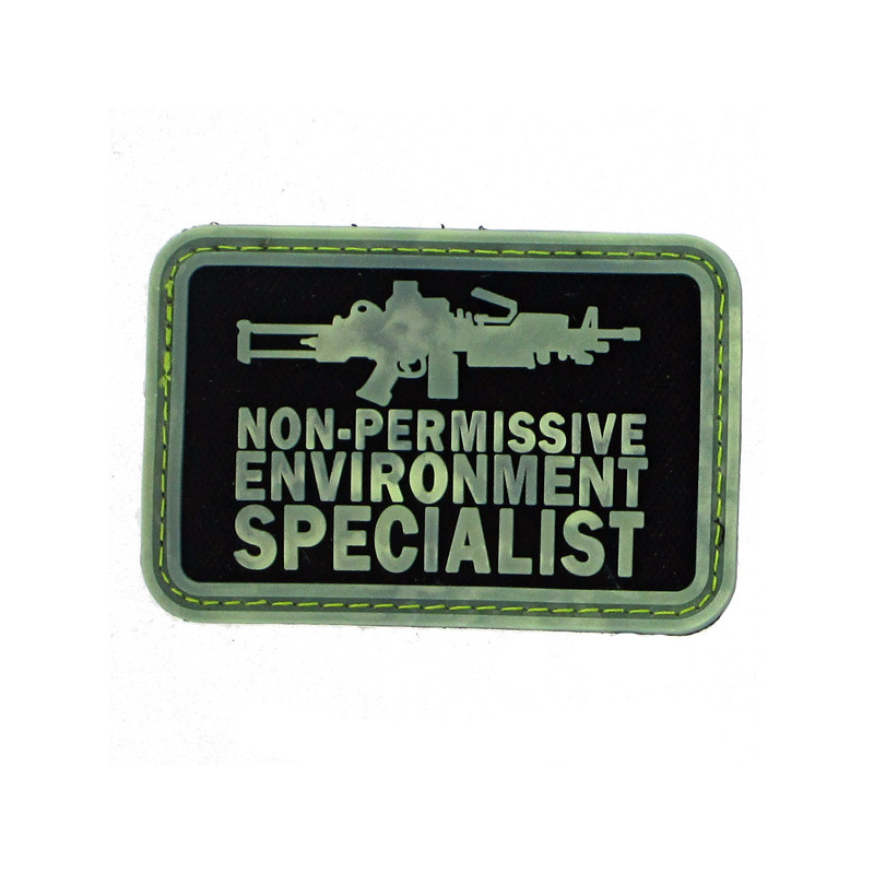 Patch pvc non permissive environnement specialist fond noir