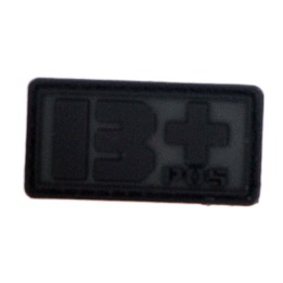 Patch PVC groupe sanguin B+ noir