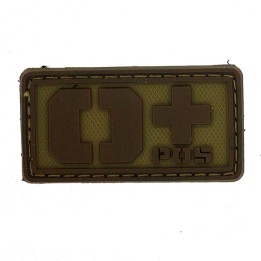 Patch PVC groupe sanguin O+ beige