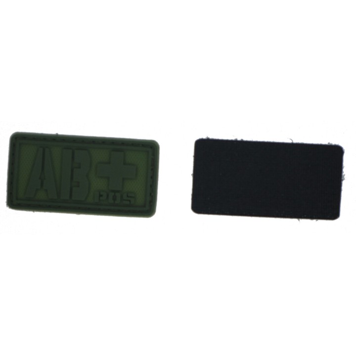 Patch PVC groupe sanguin AB+ olive