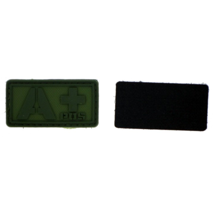 Patch PVC groupe sanguin A+ olive