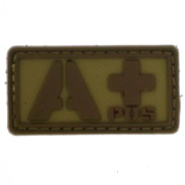 Patch PVC groupe sanguin A+ beige