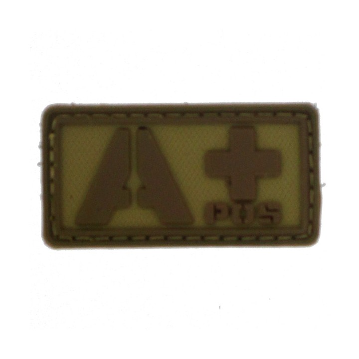 Patch PVC groupe sanguin A+ beige