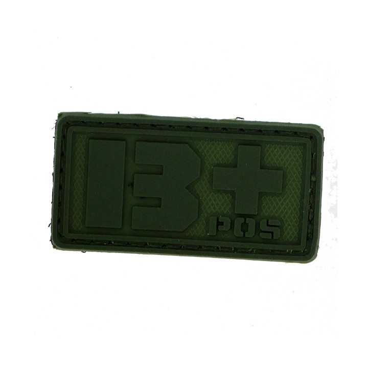 Patch PVC groupe sanguin B+ olive