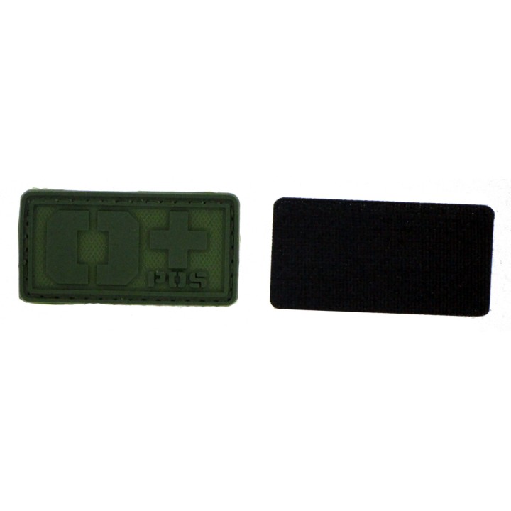 Patch PVC groupe sanguin O+ olive