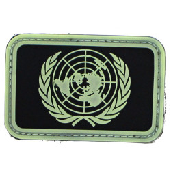 Patch pvc ONU-UN fond noir olive