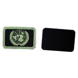 Patch pvc ONU-UN fond noir olive