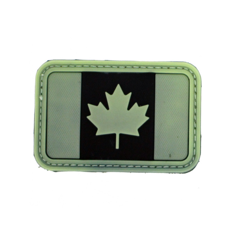 Patch Canada fond noir olive