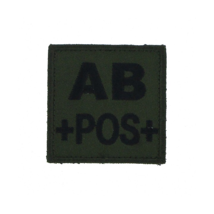 Patch TISSU groupe sanguin AB+ olive