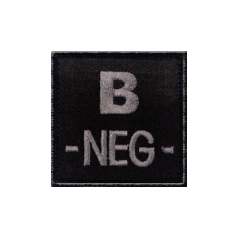 Patch TISSU groupe sanguin B- noir