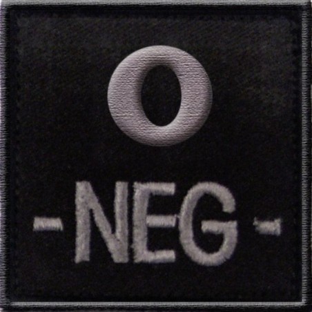 Patch TISSU groupe sanguin O- noir