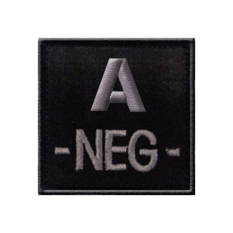 Patch TISSU groupe sanguin A- noir