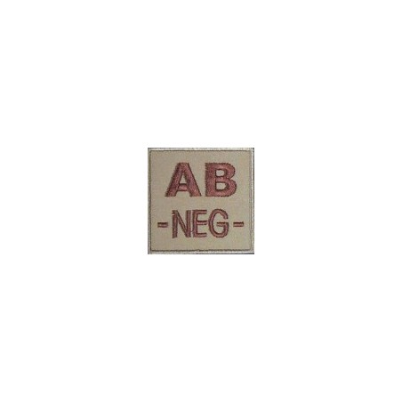 Patch Tissu Groupe Sanguin AB- Coyote
