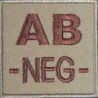 Patch Tissu Groupe Sanguin AB- Coyote