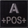 Patch TISSU groupe sanguin A+ noir