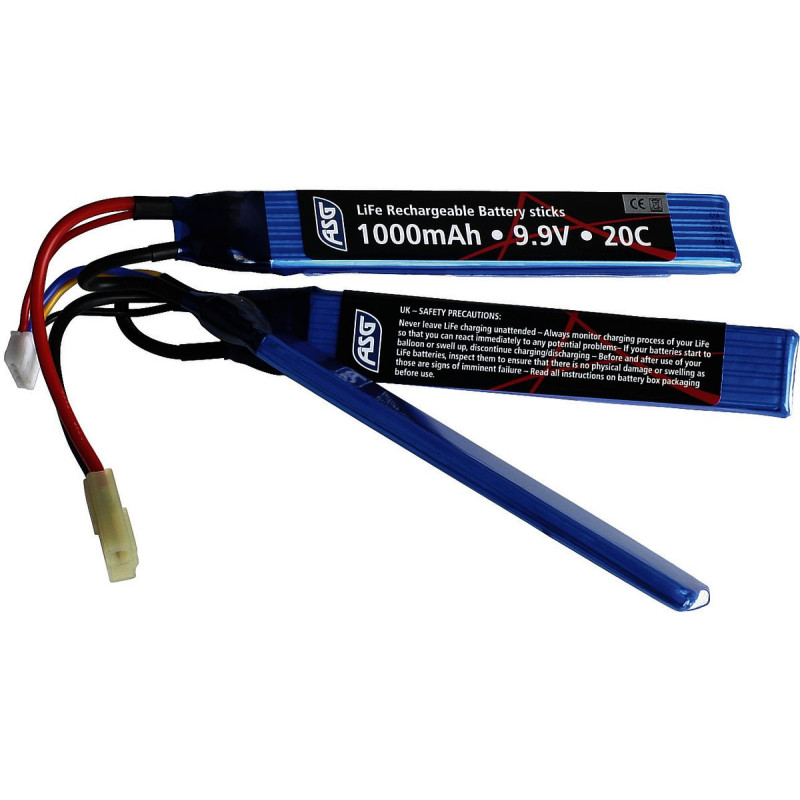 Battery, 9,9V 1000 mAh, LI-FE, sticks