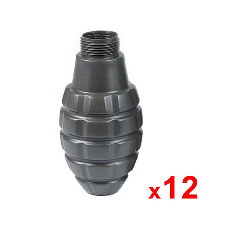 Lot de 12 coques de grenade thunder style Pineapple Black Eagle