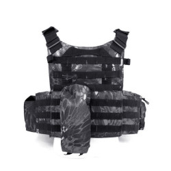 Kryptek Camo Color Molle Combat Strike Plate Carrier Airsoft Tactical V Black Eagle Corporation