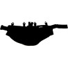 Paintball Harnais Field 4 pots + emplacement bouteille camo Horizontal