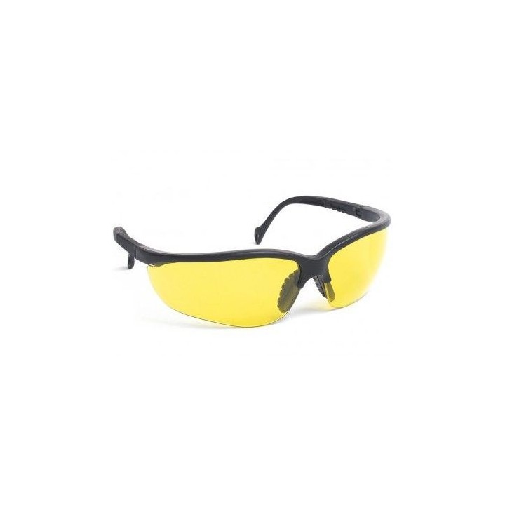 Lunette de protection, branches réglables, Jaune