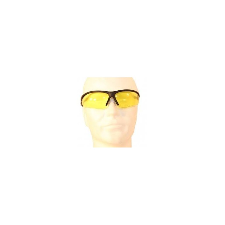 Lunette de protection, branches réglables, Jaune