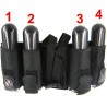 Paintball harnais GXG 4 pots + emplacement bouteille + 4 pots140 billes