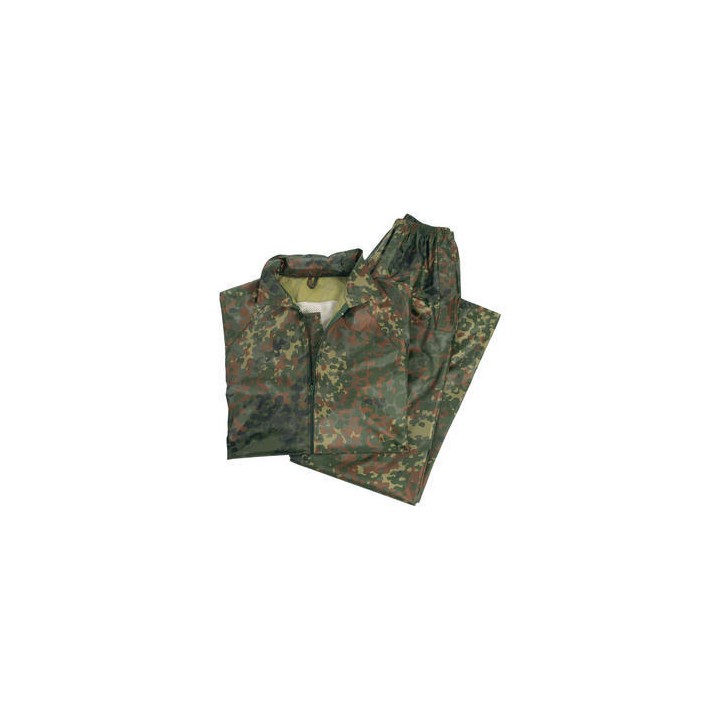 Mil-Tec Waterproof suit (pants + jacket) flecktarn Size: XL