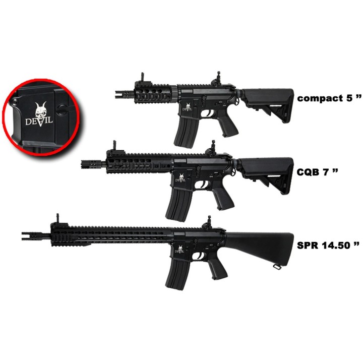 Airsoftrifle, PL, M15 DEVIL, Compact 5''