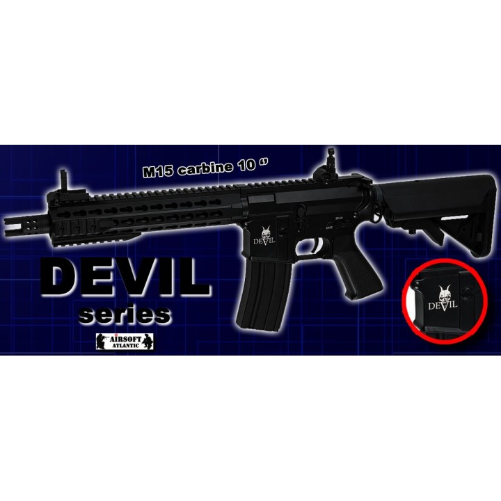 Airsoftrifle, PL, M15 DEVIL, Carbine 10", Keymod