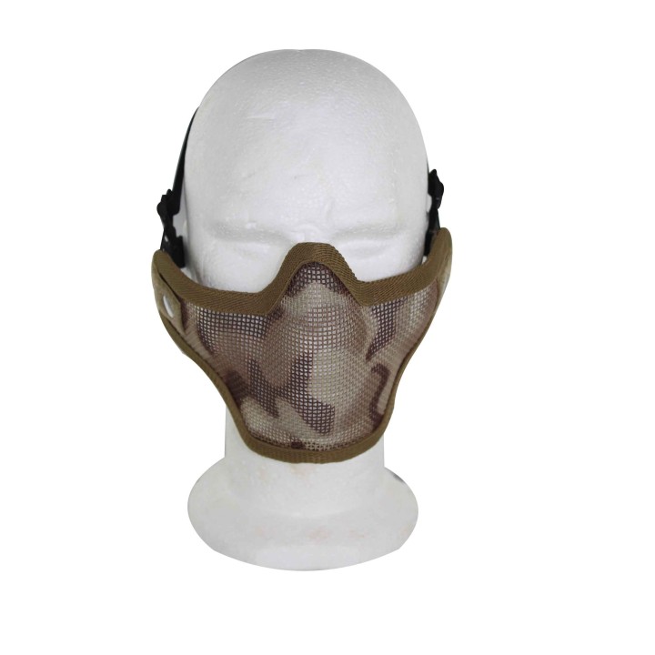 Airsoft Strike Half Face Tactical Military Bravo Strike Wire Mesh Mask Desert 
