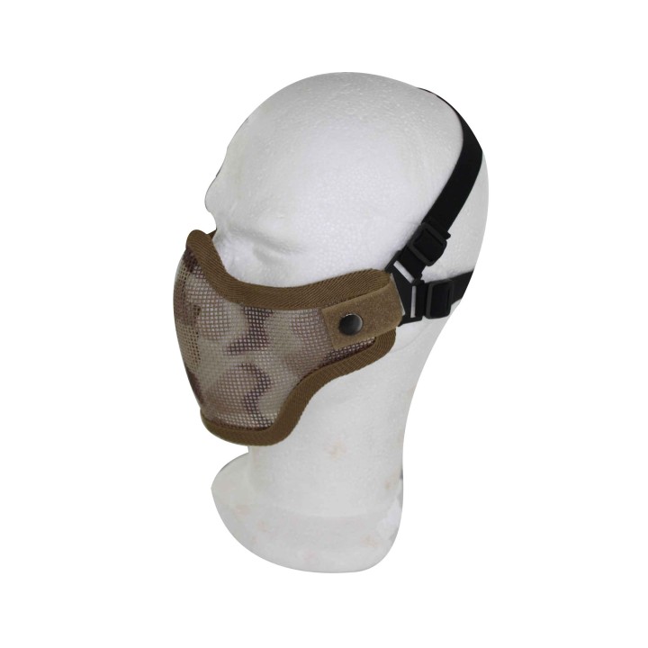 Airsoft Strike Half Face Tactical Military Bravo Strike Wire Mesh Mask Desert 
