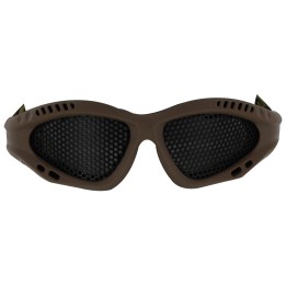Airsoft O Style No Fog Metal Mesh Goggle Glasses Tan