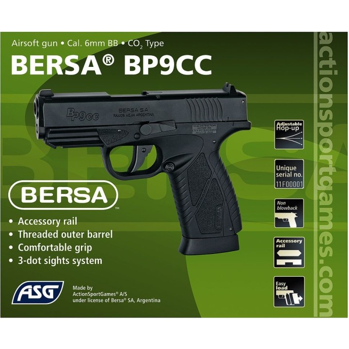 Réplique de poing, GNB, MS, CO2, BERSA BP9CC