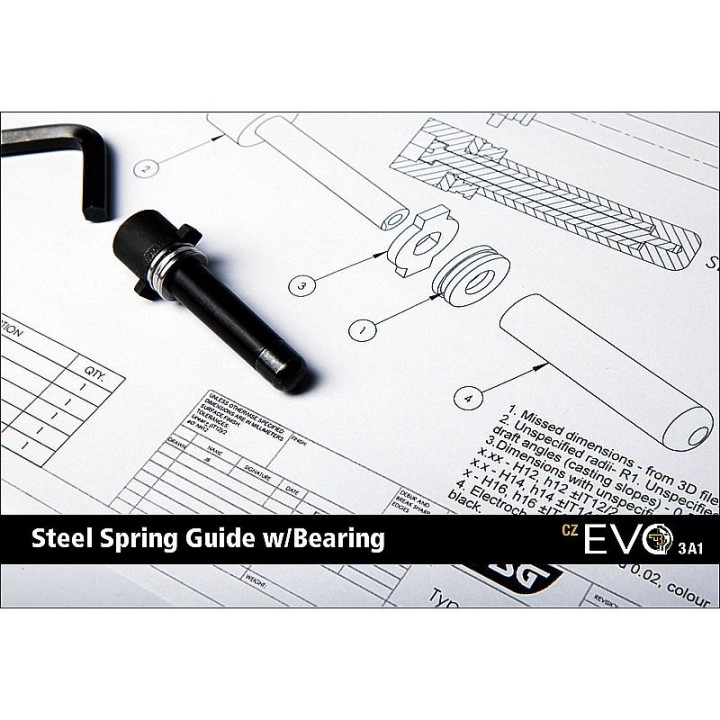 steel spring guide asg 18163 pour cz scorpion evo 3 a1