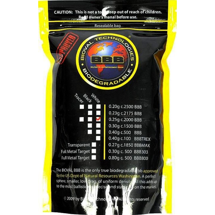Billes BIOVAL BIO Blanche 0,25gr sac de 1kg Bioval Libre...