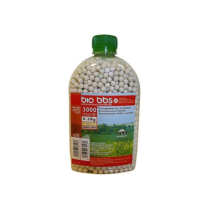 Billes 0,28gr BIO en bouteille de 3000BB's Cybergun sans categorie...