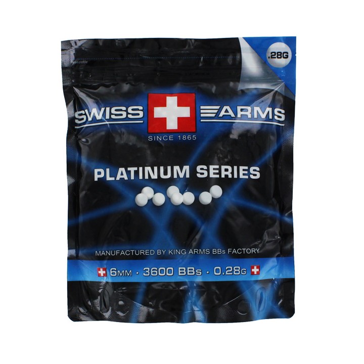 Billes SWISS ARMS Blanche 0,28 gr Sac de 1 Kg