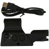 Point Rouge rechargeable Reflex 8 Reti - vert/rouge + cable USB