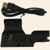 Point Rouge rechargeable Reflex 8 Reti - vert/rouge + cable USB