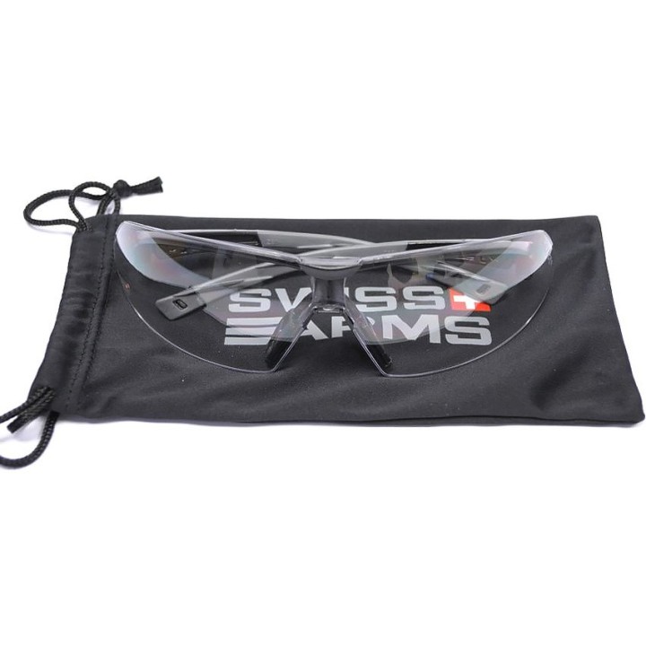 Lunettes SWISS ARMS de protection Transparente Anti-buee Monture noire