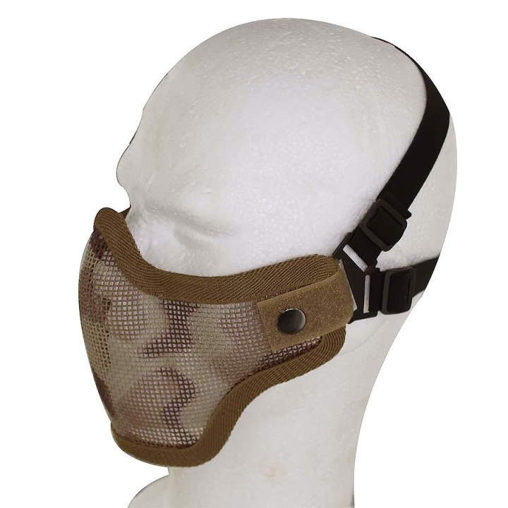 Airsoft Strike Half Face Tactical Military Bravo Strike Wire Mesh Mask Desert 