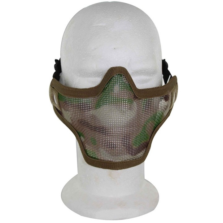 Airsoft Strike Half Face Tactical Military Bravo Strike Wire Mesh Mask Camo 