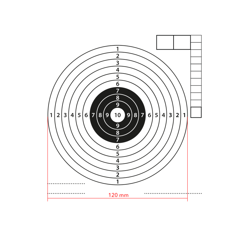 Airgun mark 160P white center 100pcs