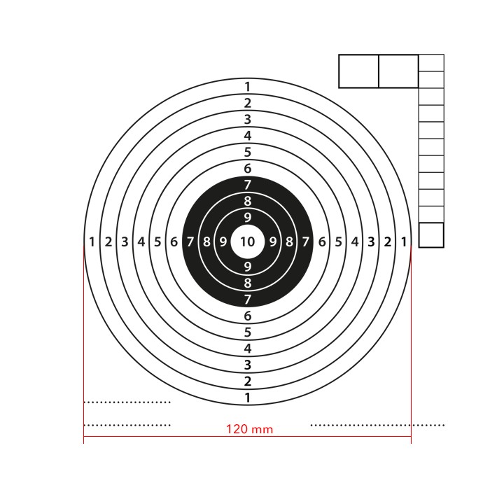 Airgun mark 160P white center 100pcs