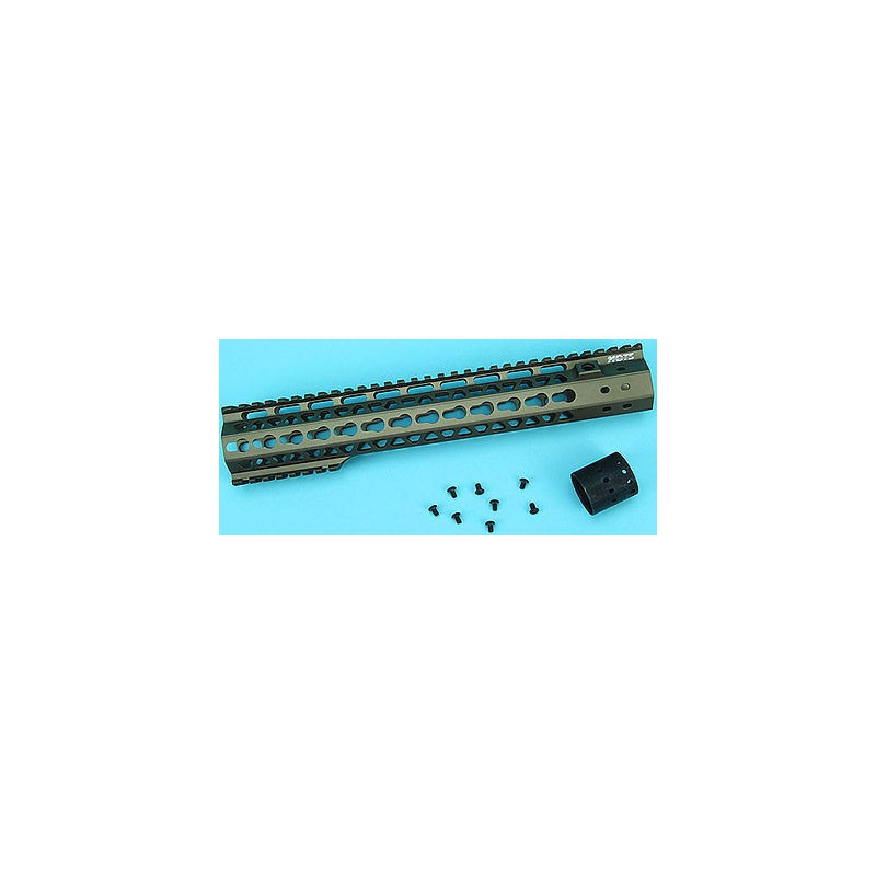 G & P MOTS 12,5 pouces Upper Cut Keymod Handguard pour M Series AEG (Sand)