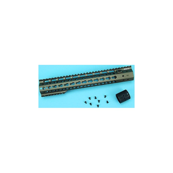 G & P MOTS 12,5 pouces Upper Cut Keymod Handguard pour M Series AEG (Sand)