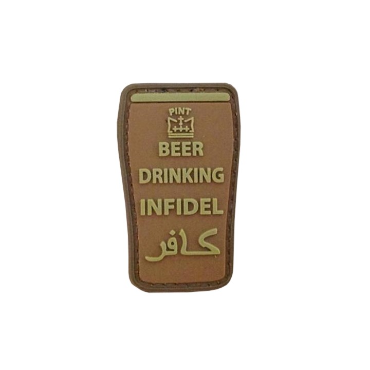 Patch Beer Drinking Infidel, tan