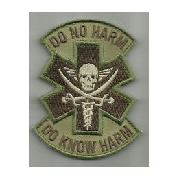 PATCH DO NO HARM DO KNOW HARM NOIR/GRIS